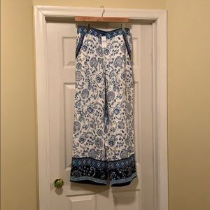 NWT Loft Tall Wide Leg Print Pants